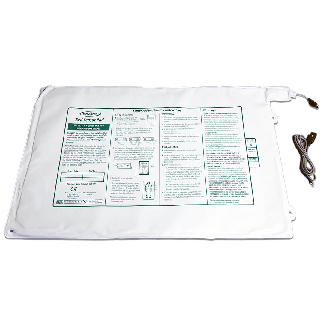 Bed Sensor Pad 20"x30" W/ SafeTRelease Cord (1 Year Warranty) ValUCare