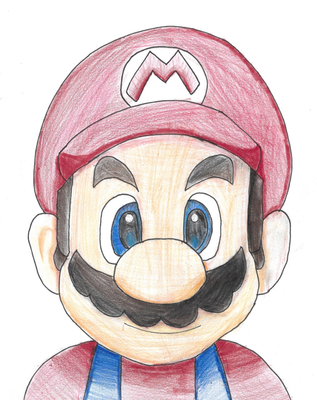 Dessin Mario avant et après Valentin