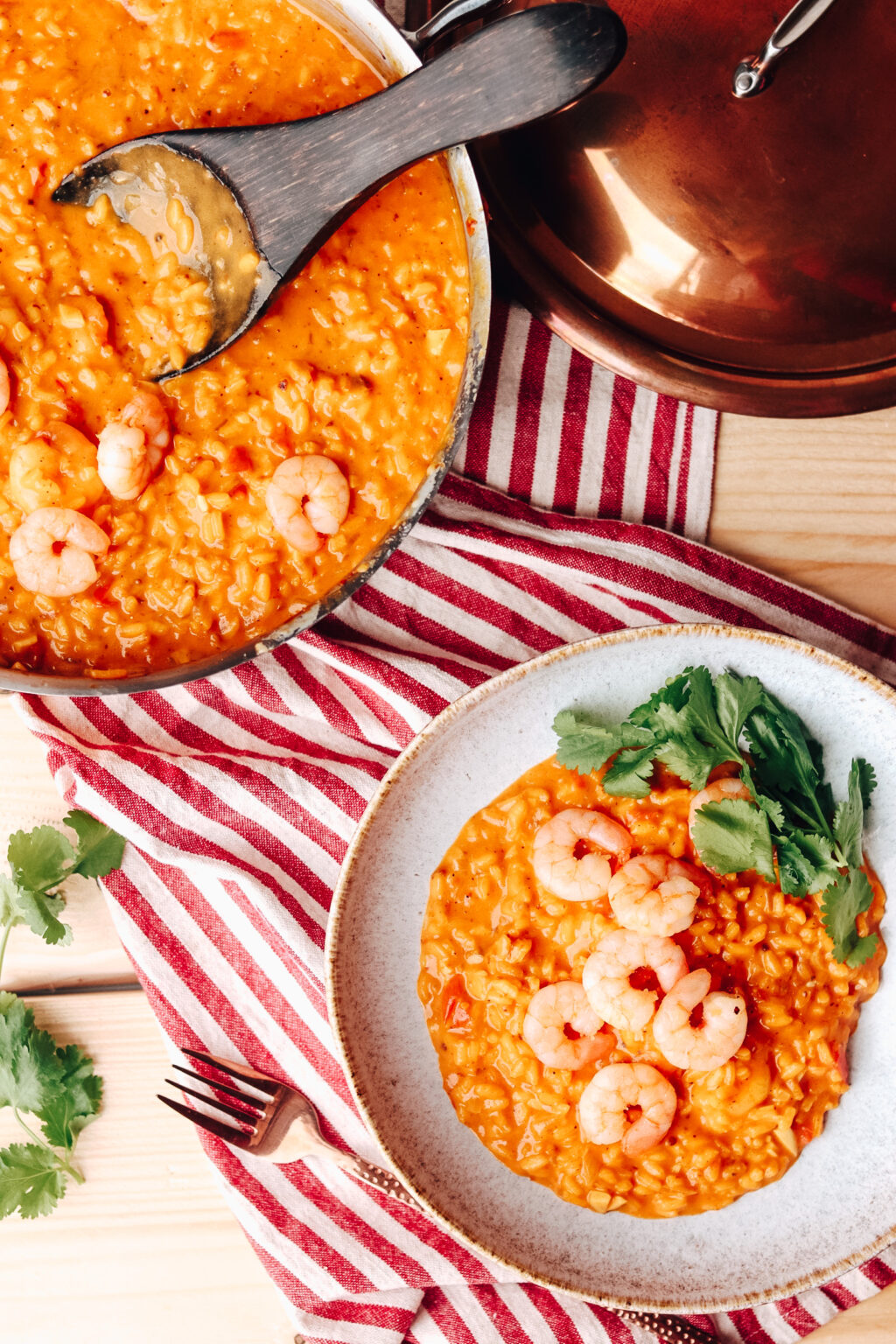 Risotto Cremoso de Camarones Valentina Cocina