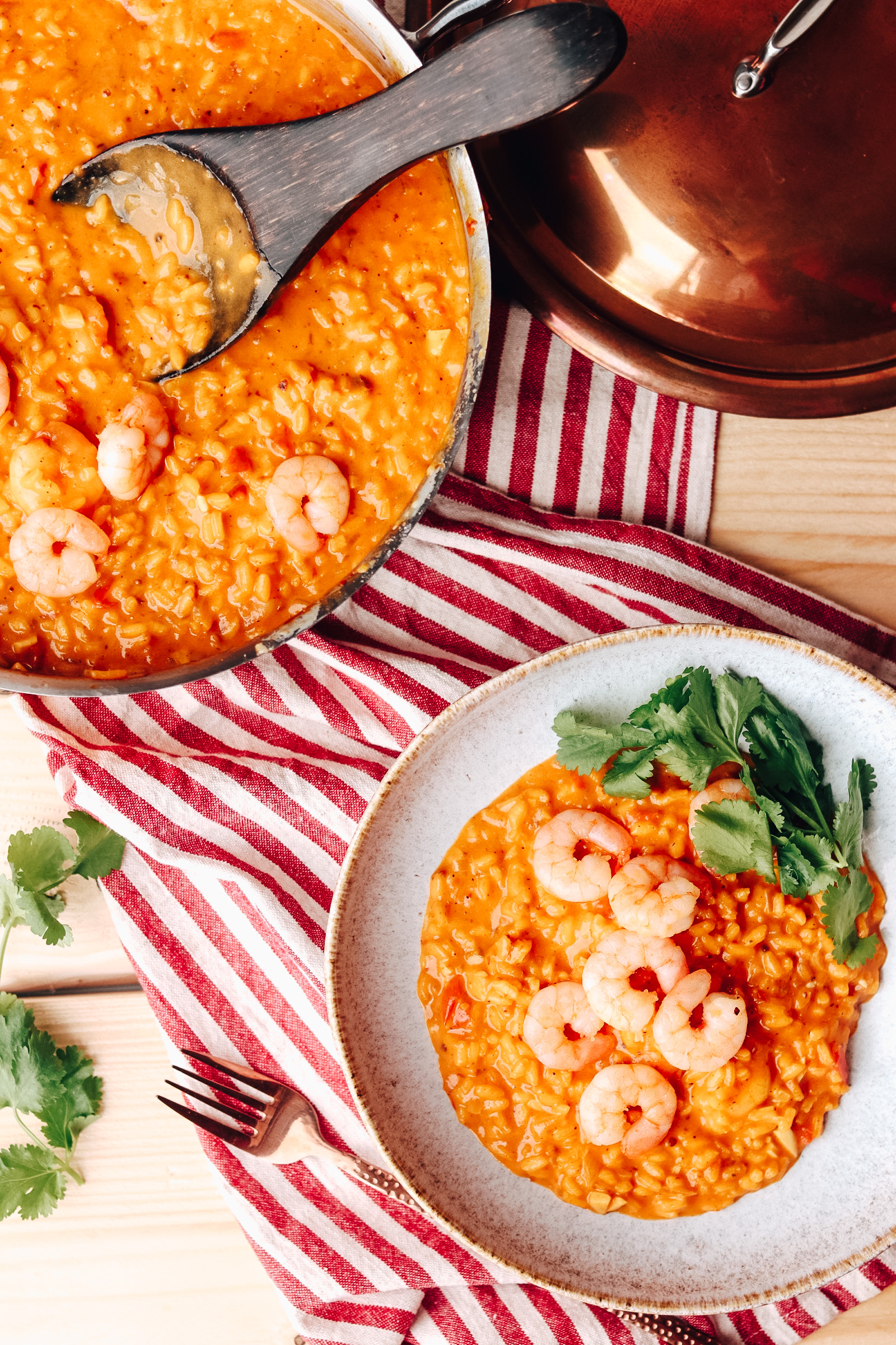 Risotto Cremoso de Camarones Valentina Cocina