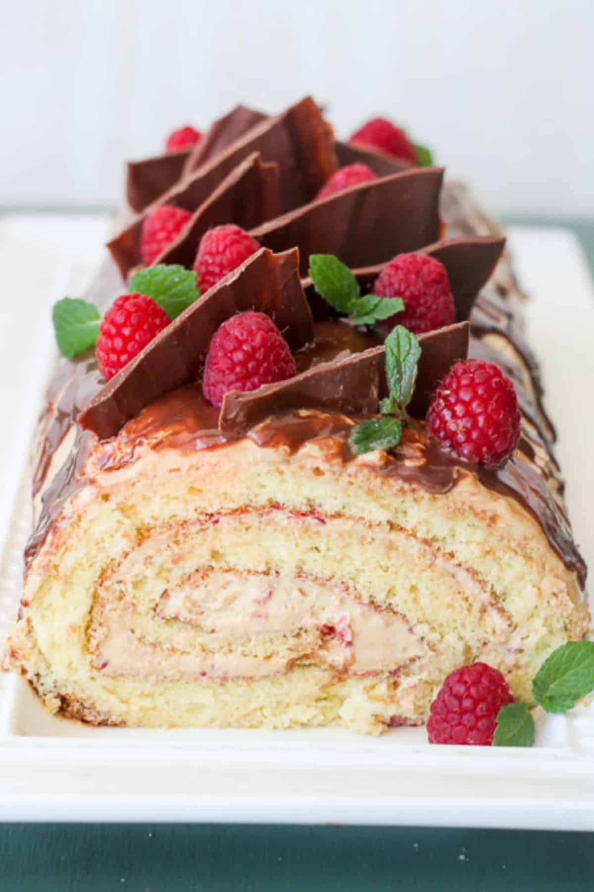 Cake Roulade with Raspberries Valentina's Corner