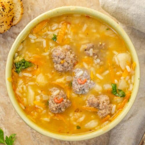 Meatball Rice Soup Recipe Valentina's Corner