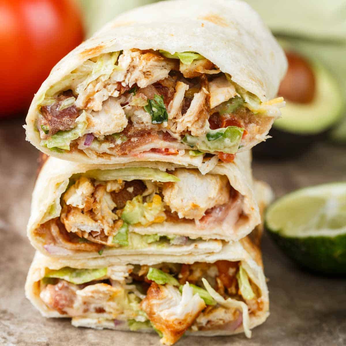 Chicken Wraps Recipe (VIDEO) Valentina's Corner