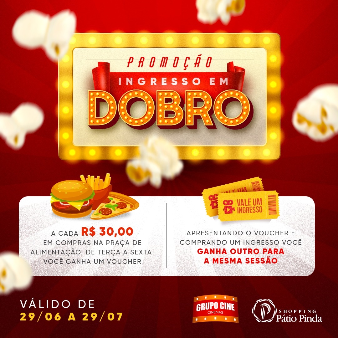 Shopping Pátio Pinda e Grupo Cine lançam promoção para os clientes