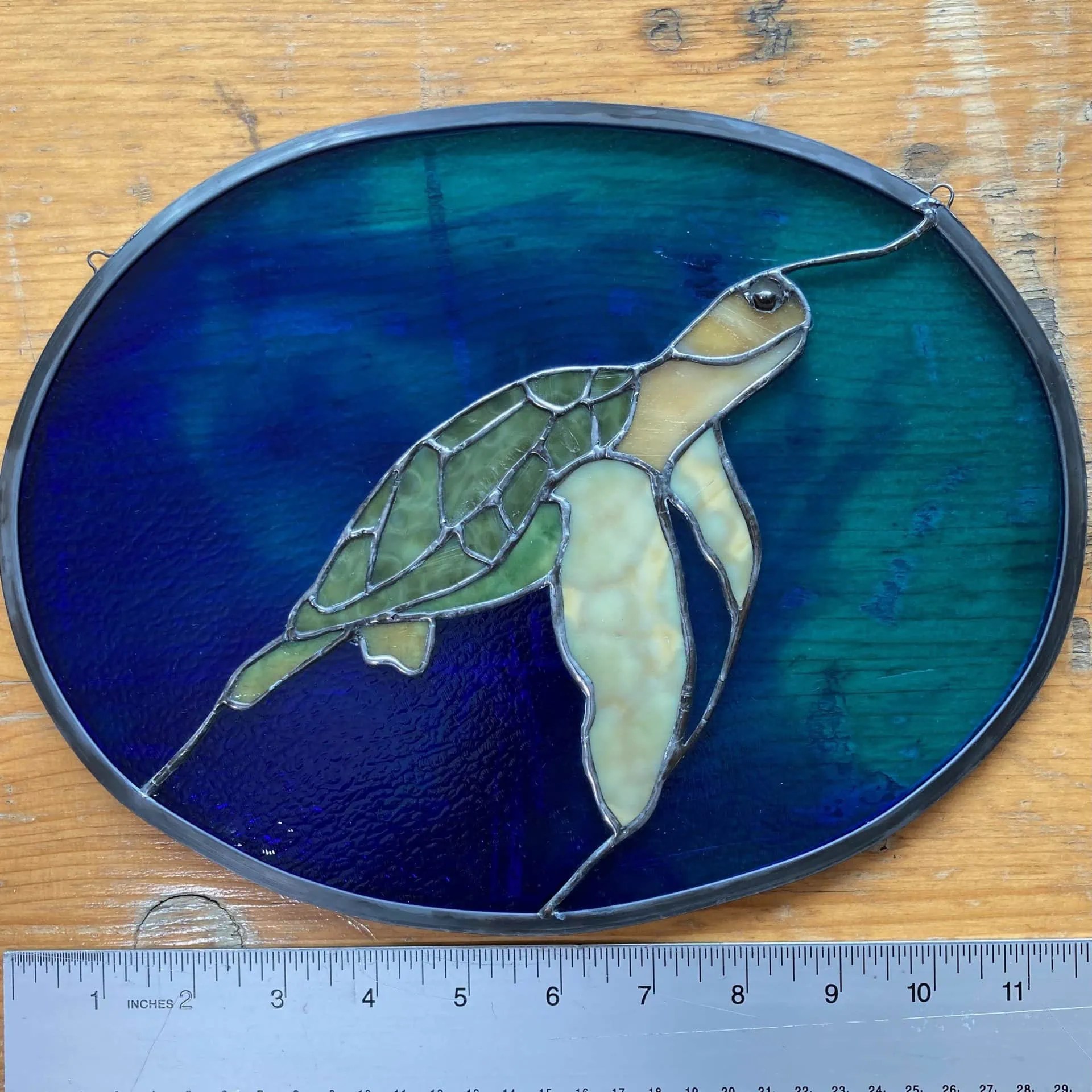 Stained Glass Turtle Window Panel Valerie Fish Glass