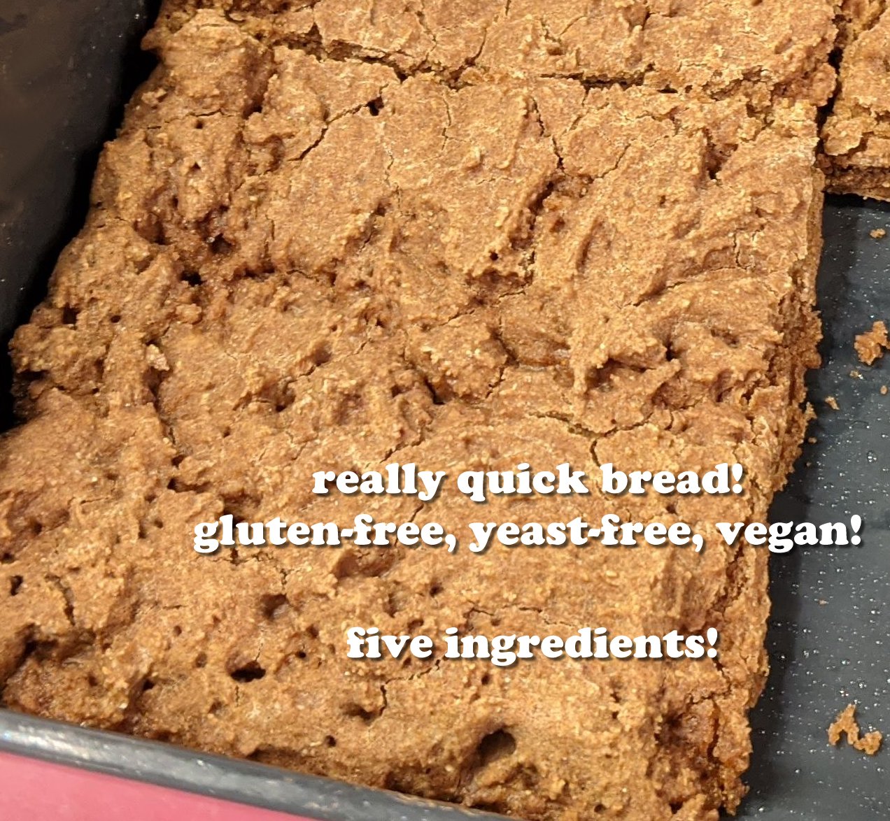 Really Quick Bread glutenfree, yeastfree, dairyfree, vegan in less than 20 minutes