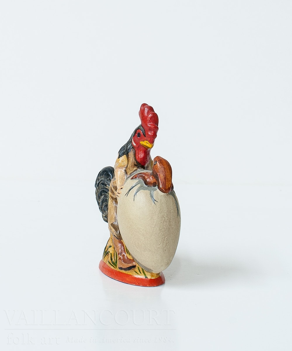 Rooster with Bunny in Egg from Vaillancourt