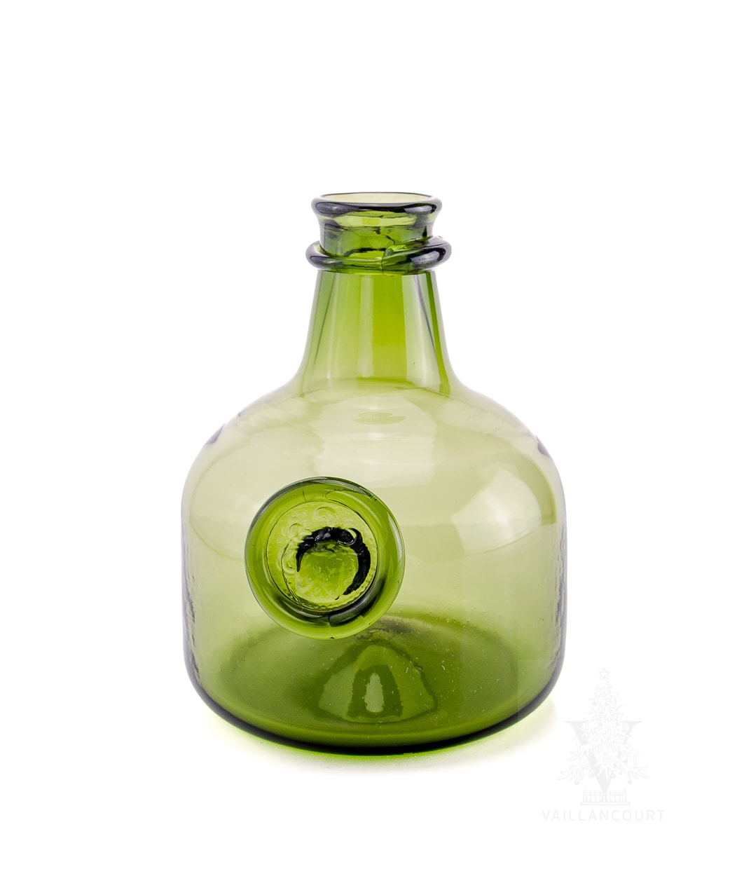 Jamestown Glass Historical Green Onion Bottle from Vaillancourt