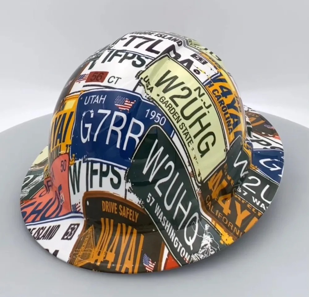License Plates Construction Safety Hard Hat