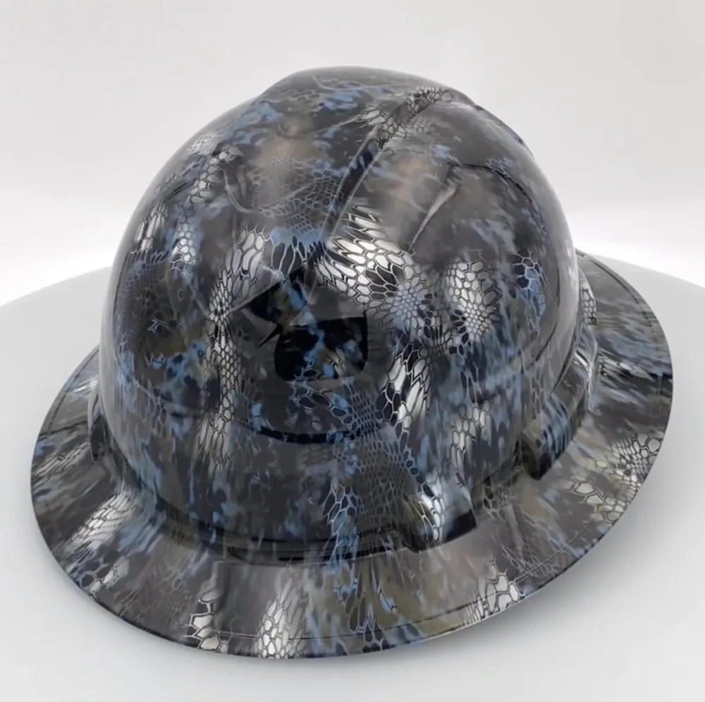 Snakeskin Blue Construction Safety Hard Hat