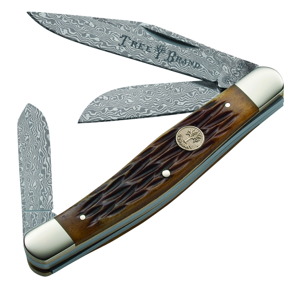 BOKER Traditional Series Stockman Damascus Folding Knife Valhalla Knives