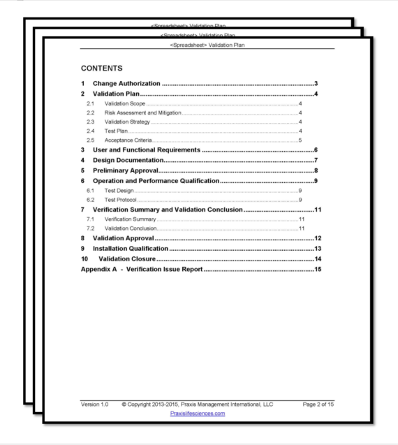 Spreadsheet Validation Template
