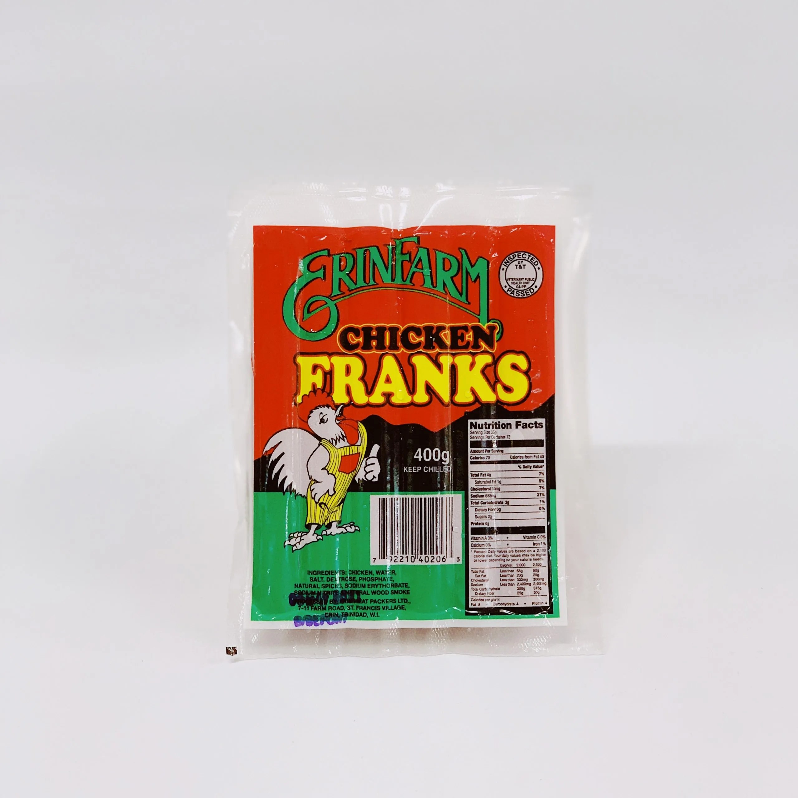 Erin Farm Chicken Franks 400g Valini's