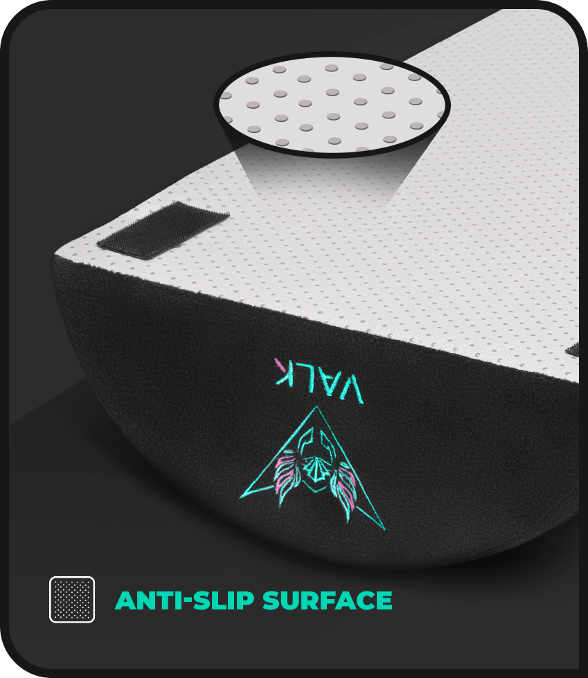 VALK Osma black adjustable gaming footrest. Created by and for Gamers