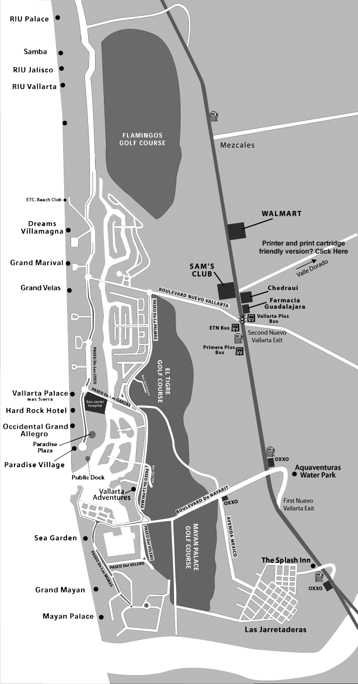 Map Of Nuevo Vallarta