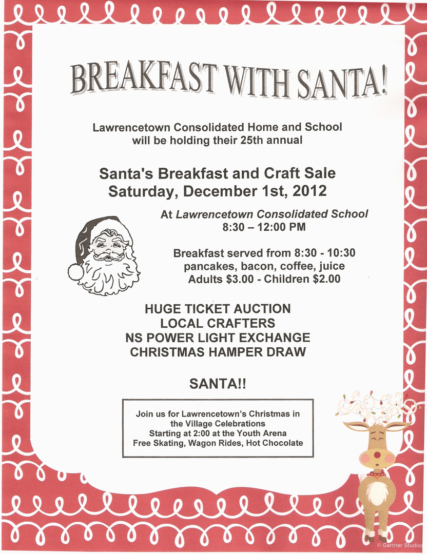 Breakfast with Santa at Lawrencetown Consolidated School, Lawrencetown