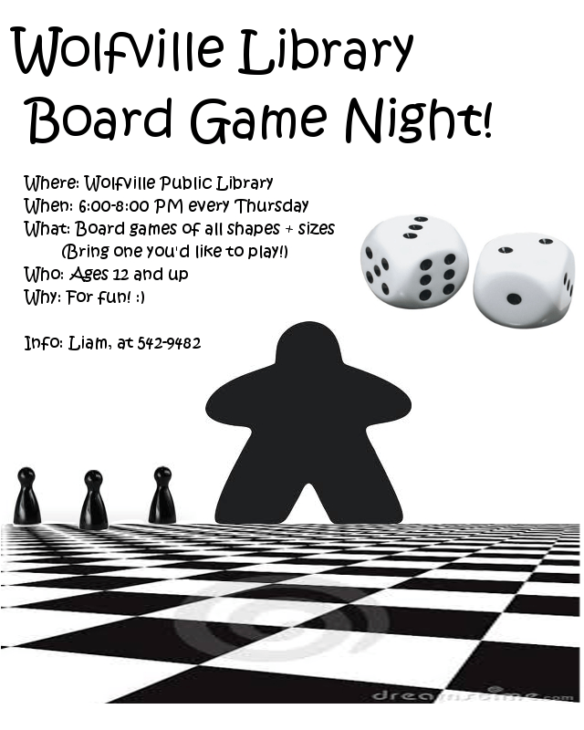 Board Game Night at CP Lab, Wolfville (December 12, 2013 7pm)