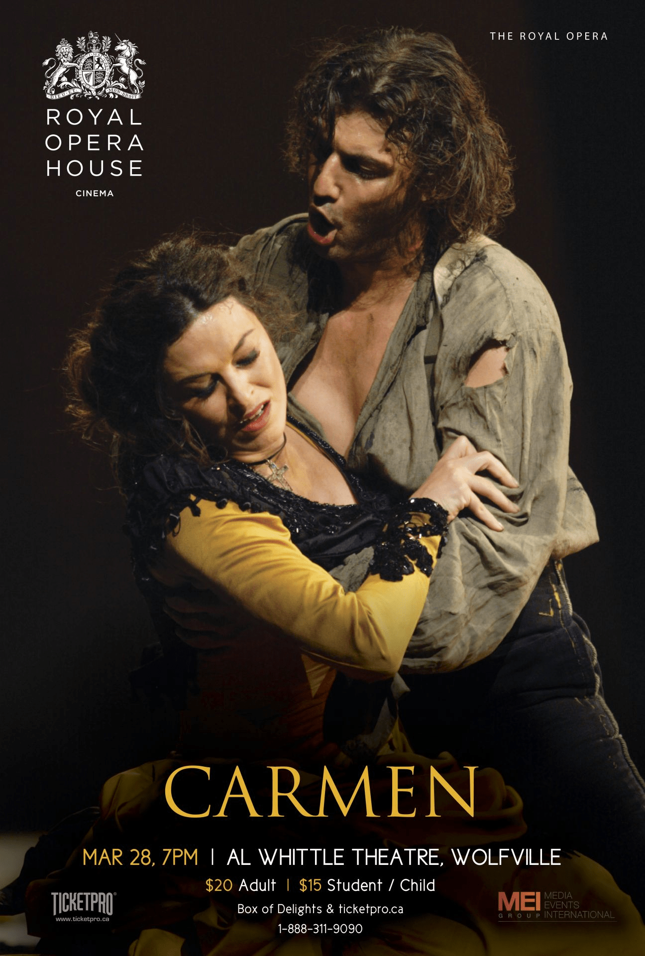Carmen The Royal Opera at Al Whittle Theatre, Wolfville (March 28