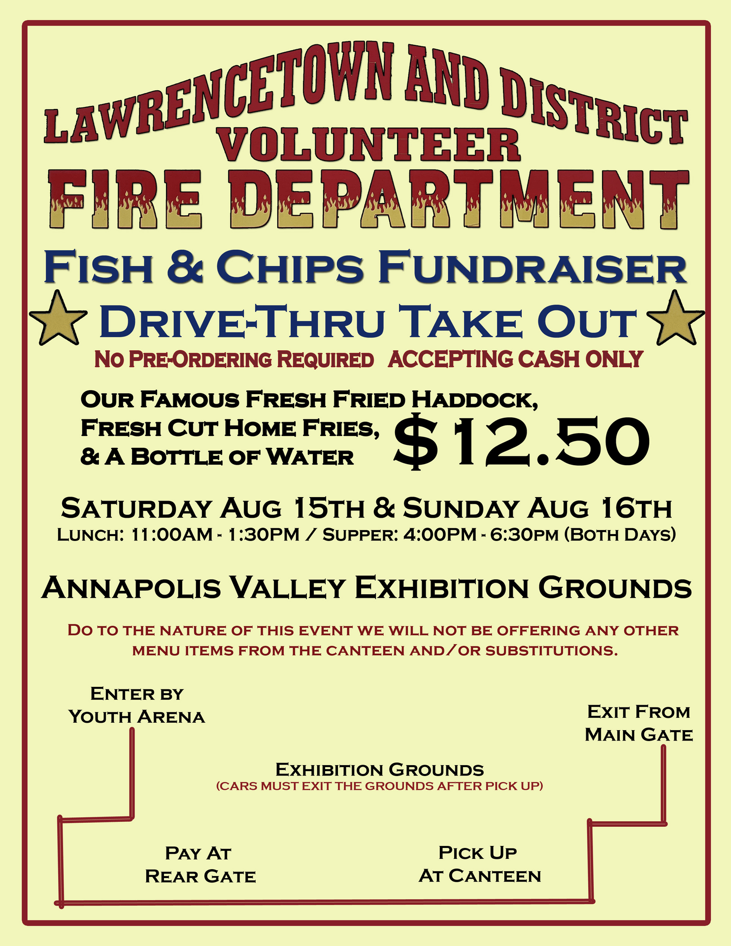Fish & Chip Fundraiser at Annapolis Valley Exhibition, Lawrencetown