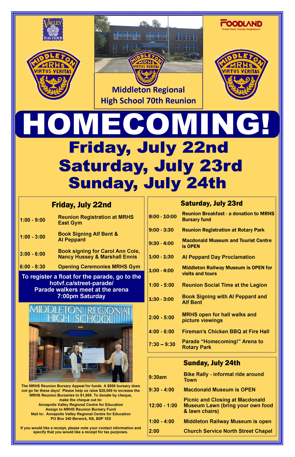 MRHS Reunion Opening at Middleton Regional High School, Middleton (July