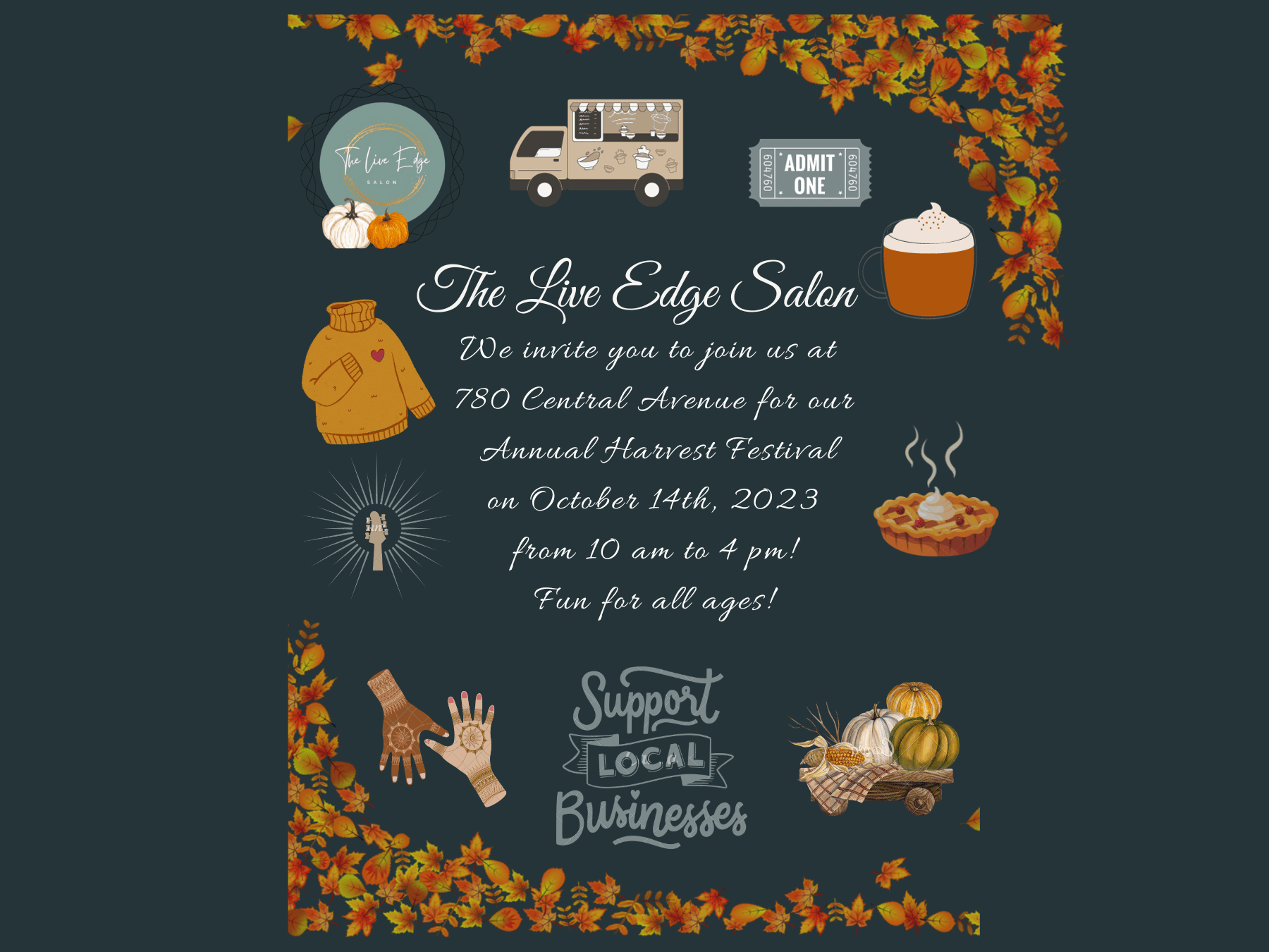 The Annual Live Edge Salon Harvest Festival at The Live Edge Salon