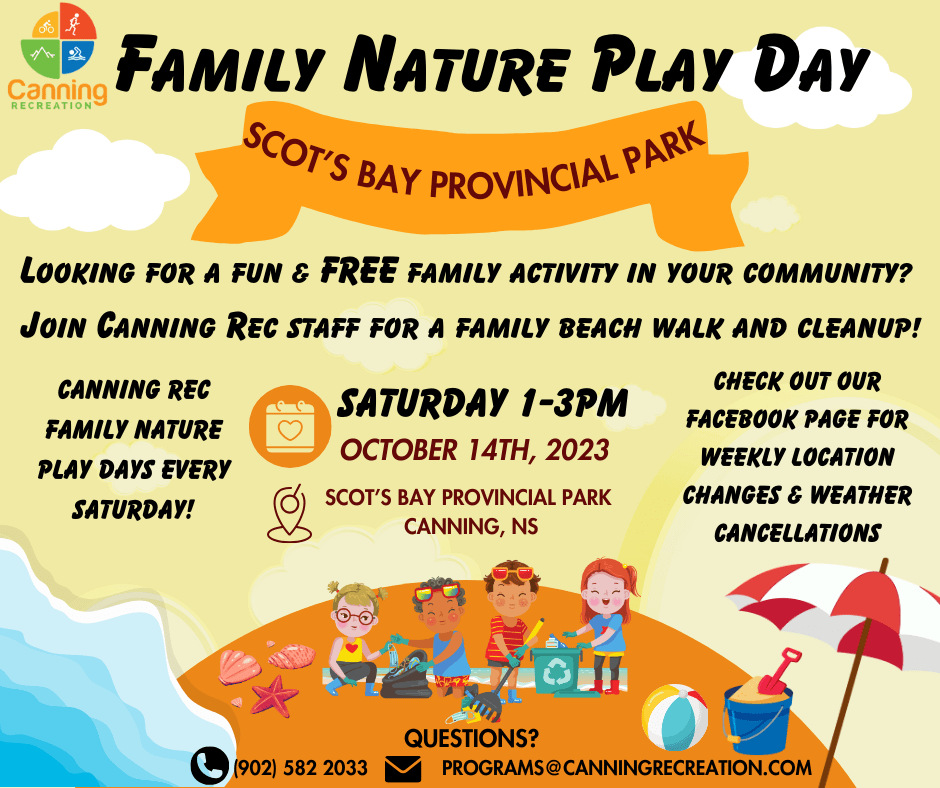 Cleanup Day at Provincial Park, Scots Bay (October 14, 2023 1pm)