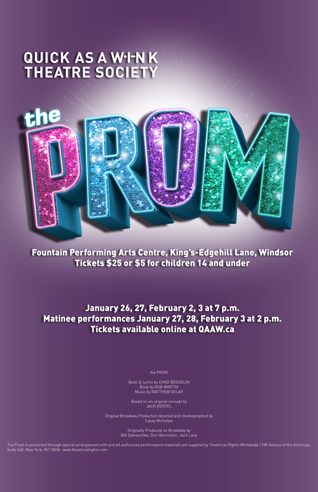 The Prom at Fountain Performing Arts Centre, Windsor (January 26, 2024 7pm)