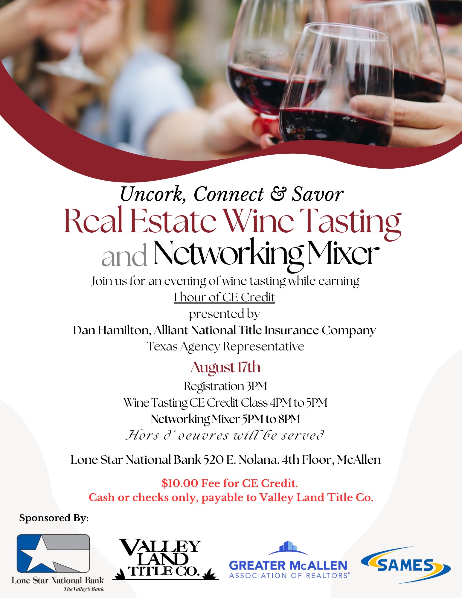Real Estate Wine Tasting & Network Mixer Valley Land Title Co.