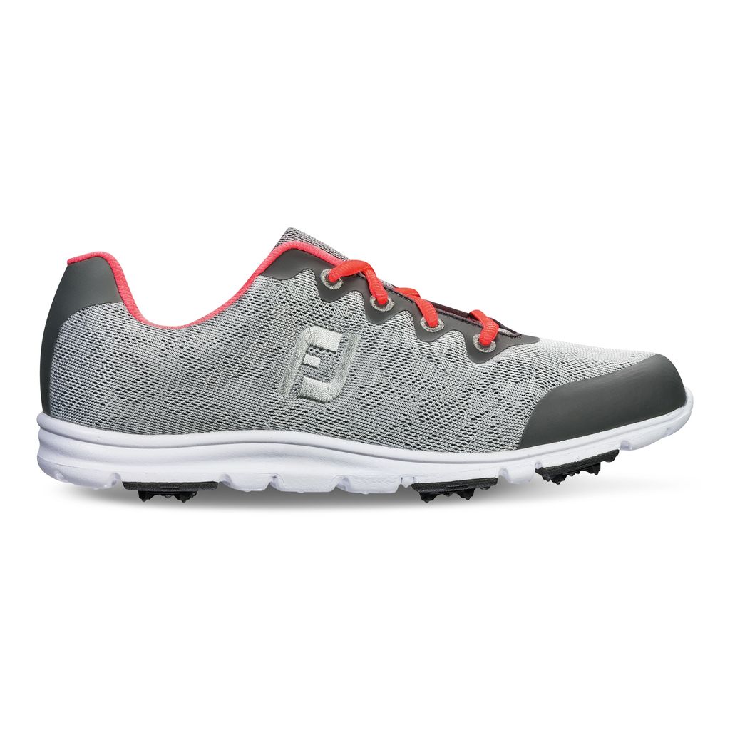 FootJoy [8] Medium enJoy Women's Golf Shoe 95703Grey Mist VALLEYSPORTING