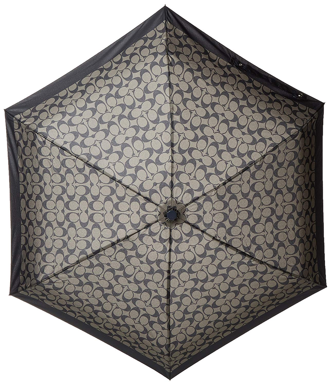 NEW! Coach Signature Umbrella F63364BlackGray VALLEYSPORTING