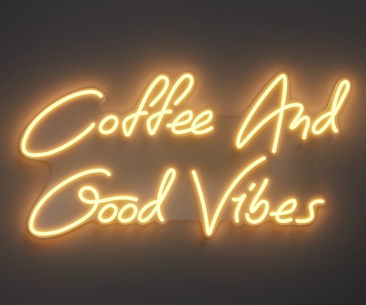 Coffee And Good Vibes LED Neon Sign Made In USA Valoneon
