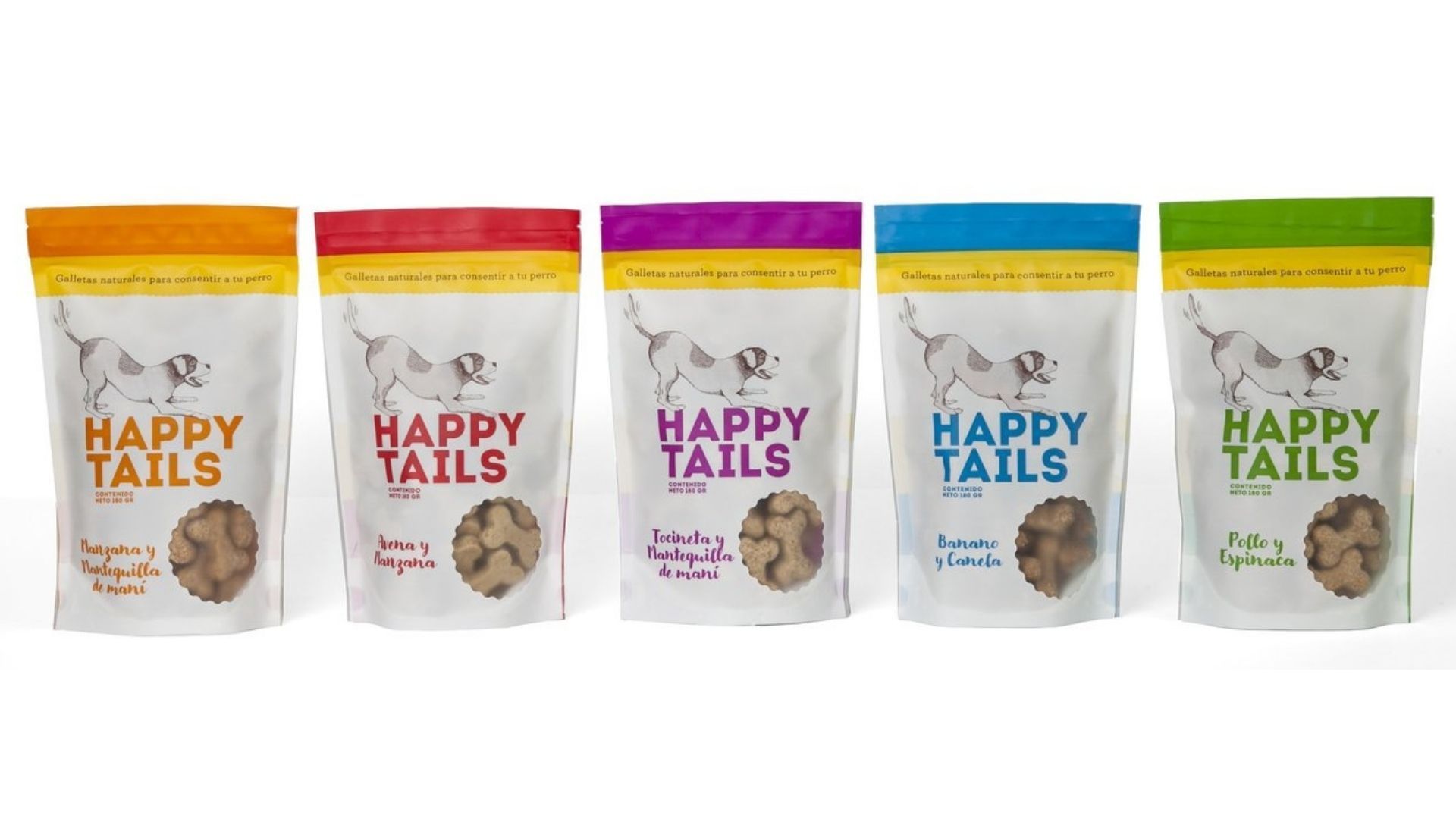 Galletas Naturales Happy Tails Para Perros Manzana y Mantequilla De