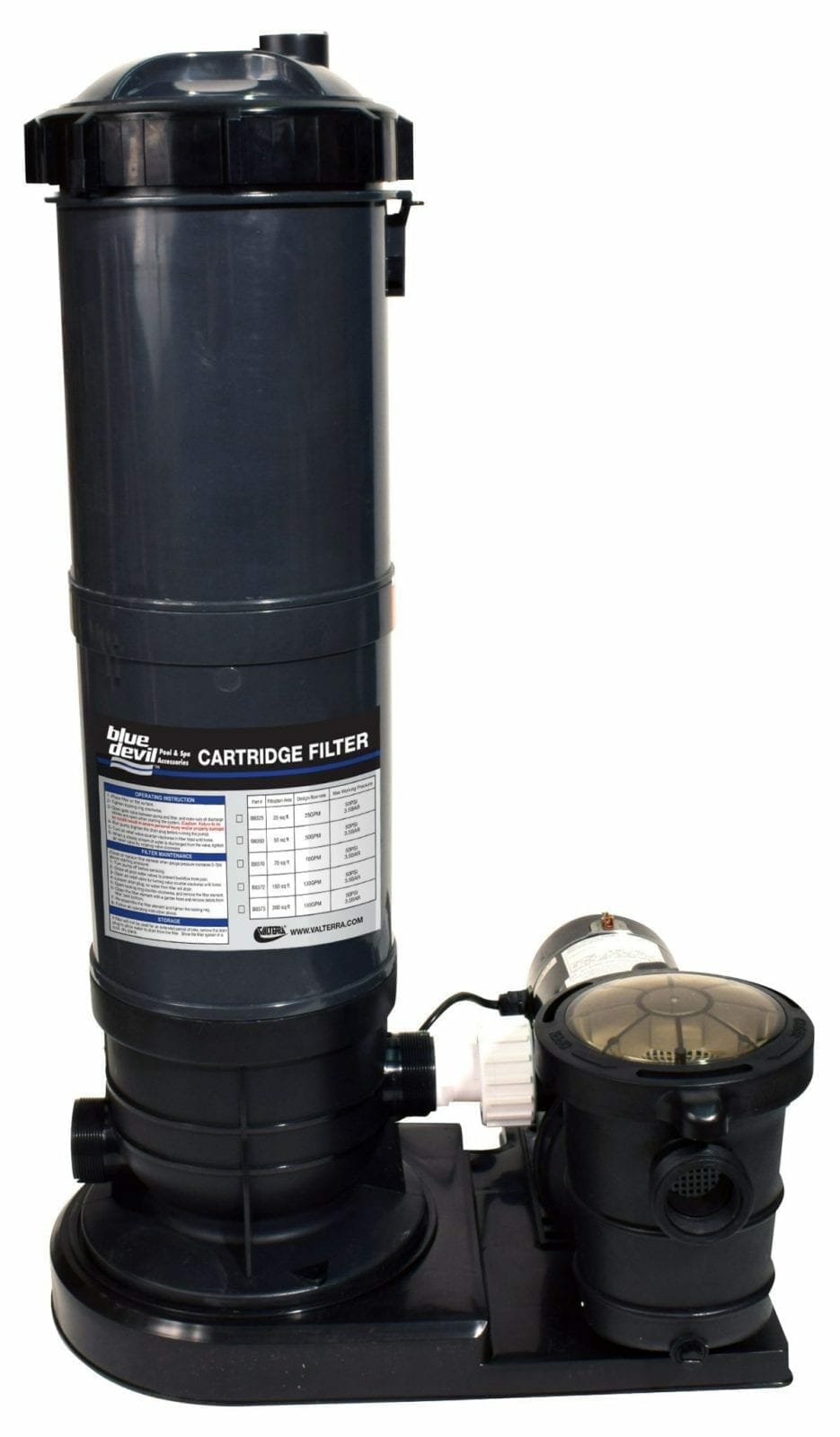 Cartridge Filter, 70 Square Foot With 1 HP Pump
