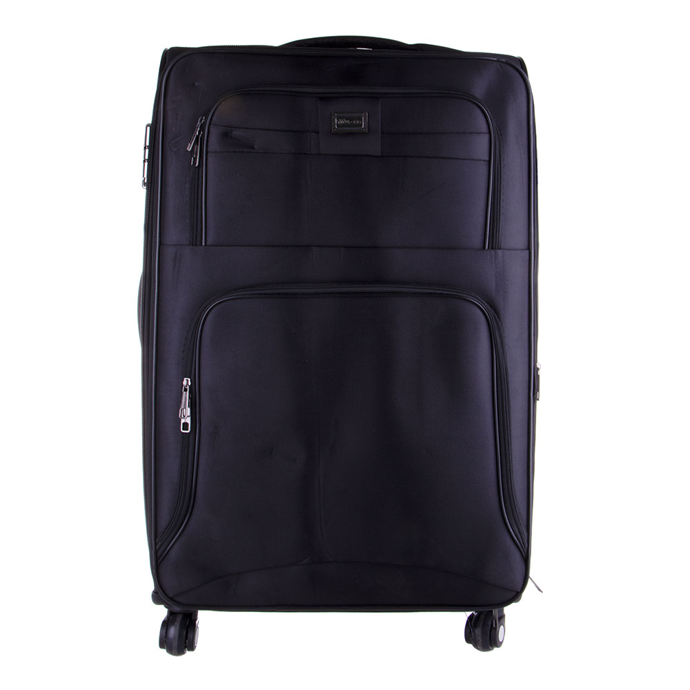 Black Colour Canvas Fabric Suitcase Large Value Co South Africa