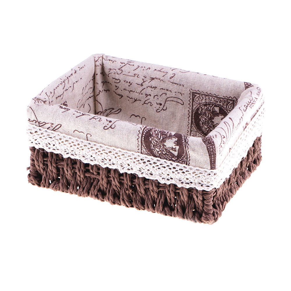 Wooden Storage Basket with Fabric Inner Value Co South Africa