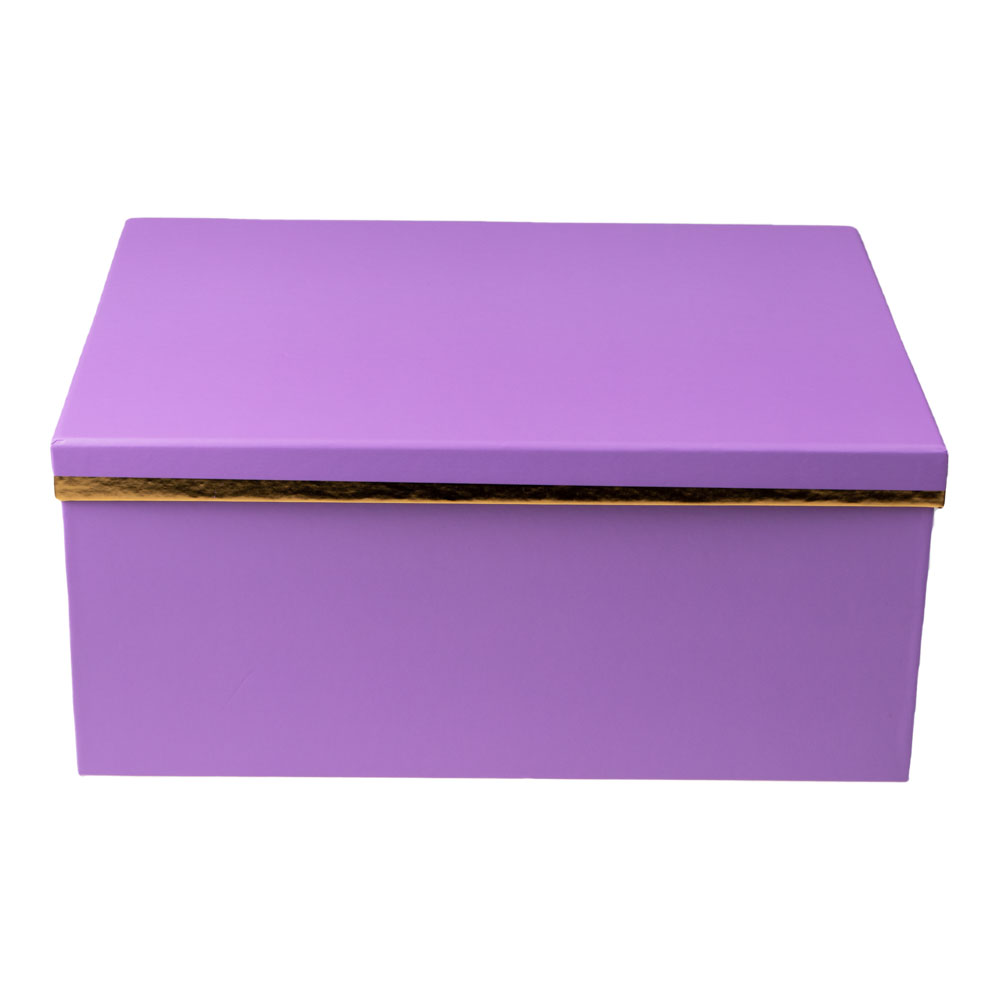 Purple Gift Box with Gold Trim Value Co South Africa