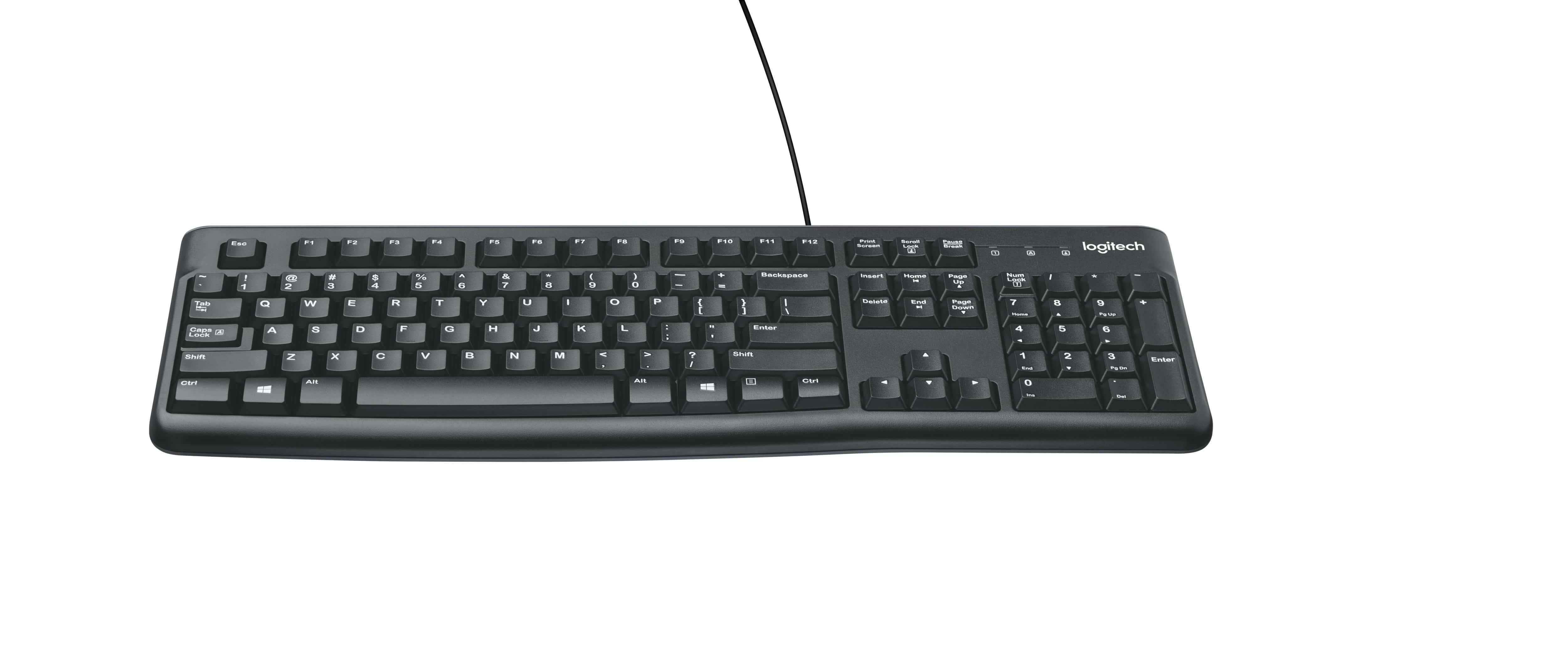 Logitech® K120 Wired Keyboard with Quite typing and Spill Resistant