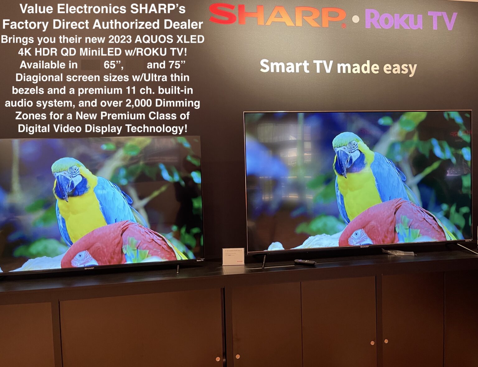Sharp 2023 AQUOS QD MiniLED XLED Series 4K HDR TV with over 2,000 dimming zones & deep blacks