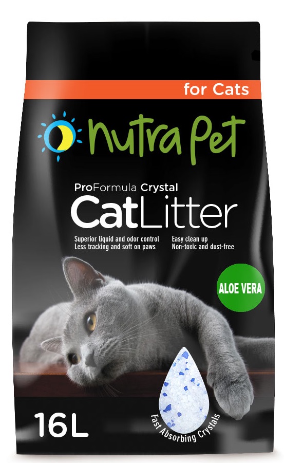 NutraPet Cat Litter Silica Gel 16L Aloe Vera Scent