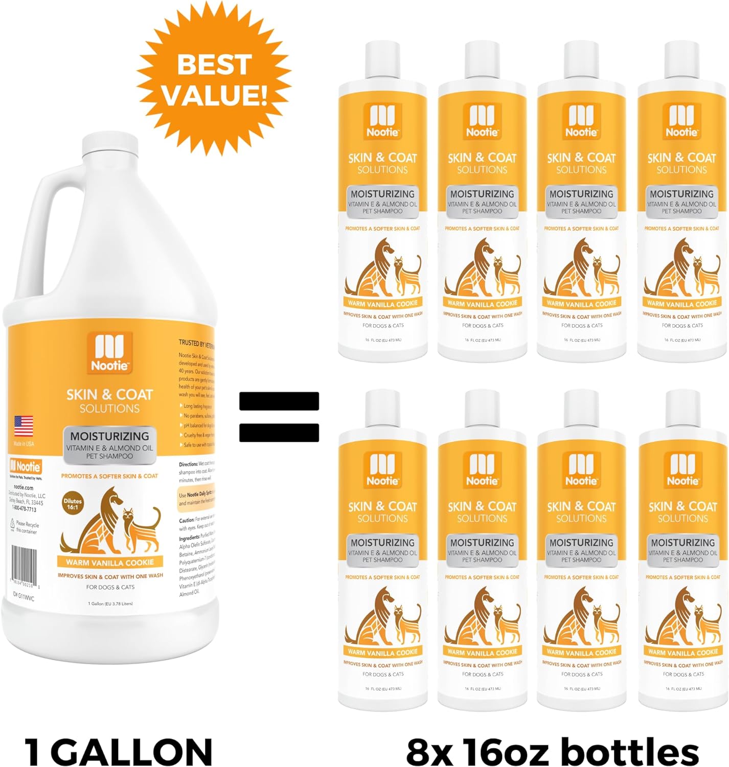 Nootie Shampoomoisturizing Shampoo Warm Vanilla Cookie gallon (3.78 Litres)