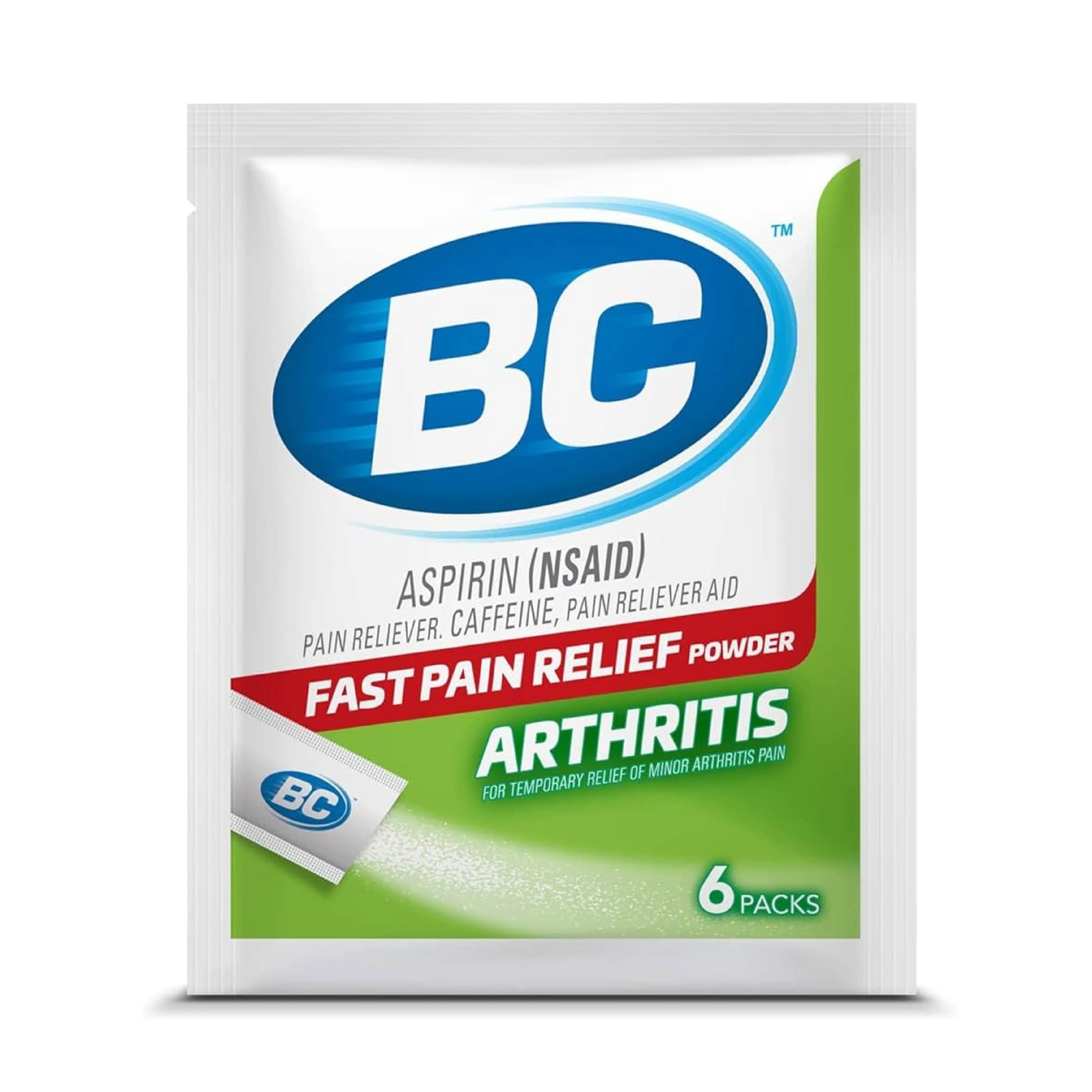 BC Arthritis Aspirin Powder Sticks 6 Pack ValYou General