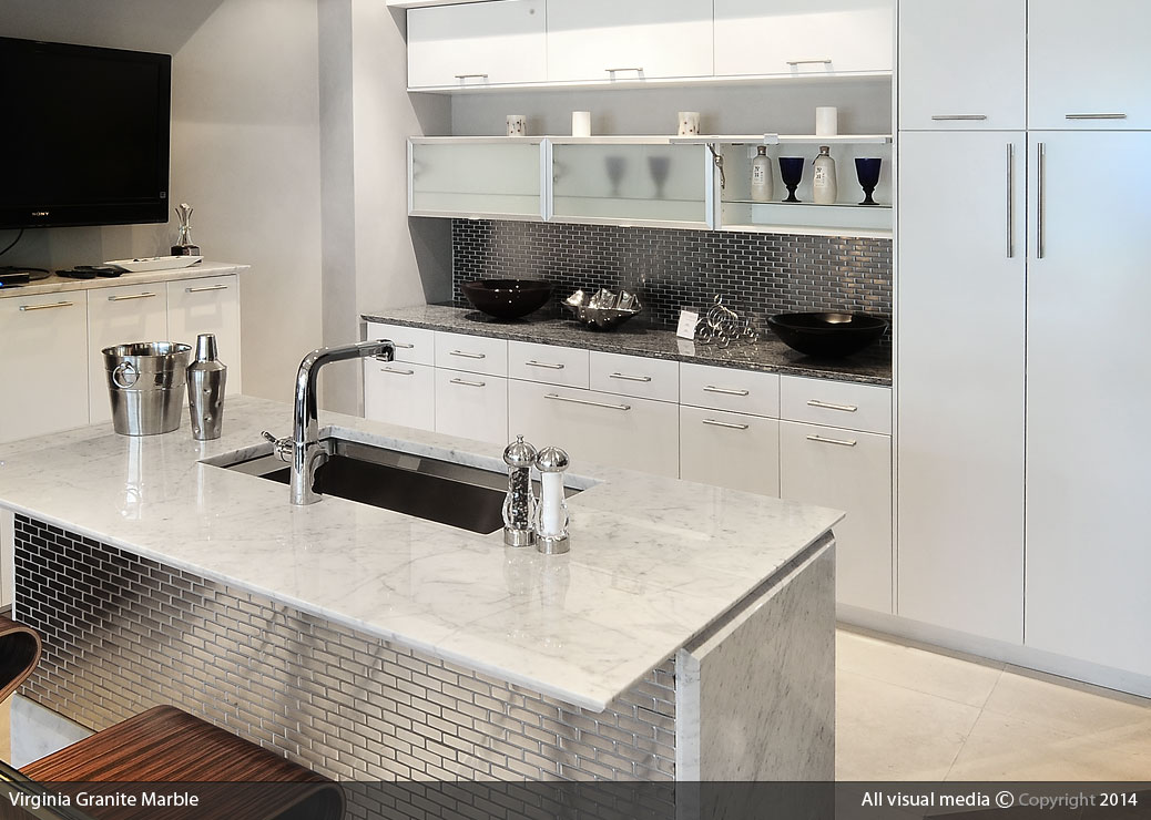 Carrara Marble Island Countertops Virginia Marble & Granite