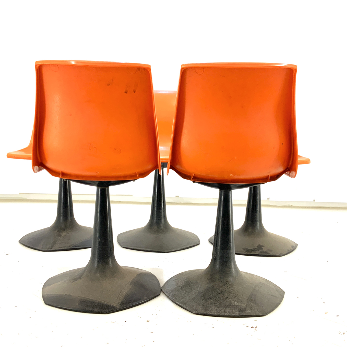 Sebel Plastic Hobnob Swivel Chairs with Hexagonal Bases Vampt Vintage