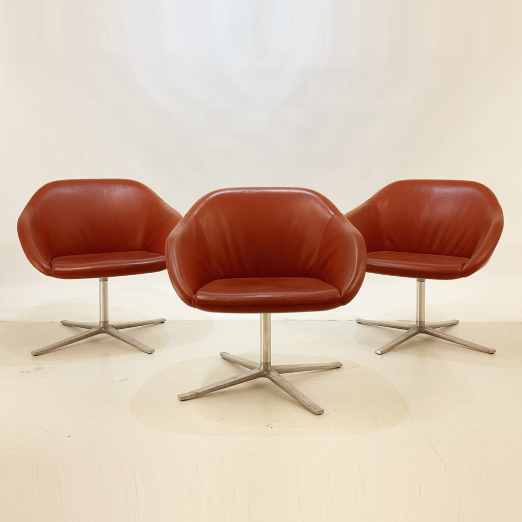 Walter Knoll Leather Turtle Lounge Chairs Vampt Vintage Design