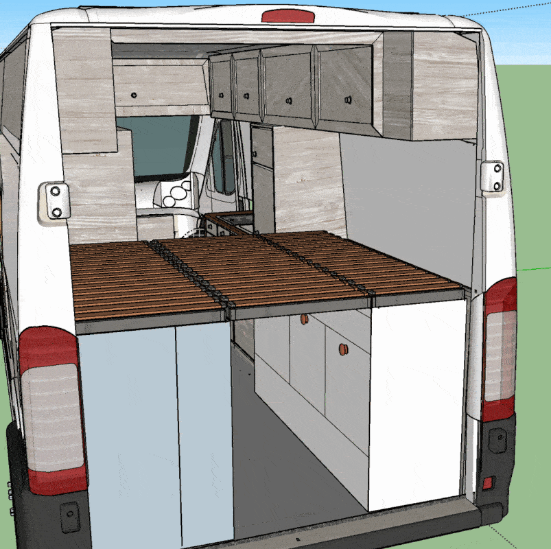 16 Van Folding Bed Q&A for Camper Van DIYers Van2b