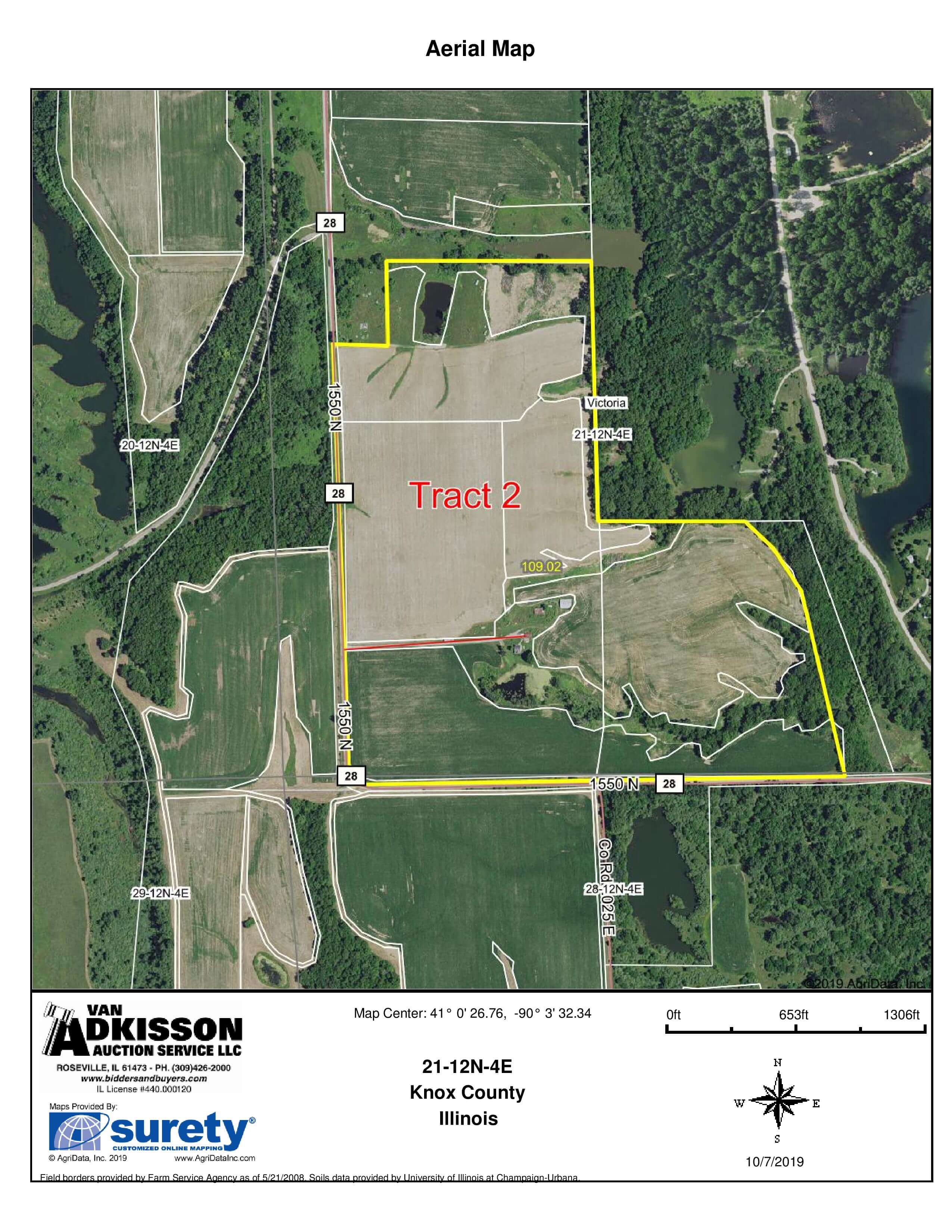 Land Auction 144 Acres (M/L) 2 Tracts Knox County, IL Van Adkisson