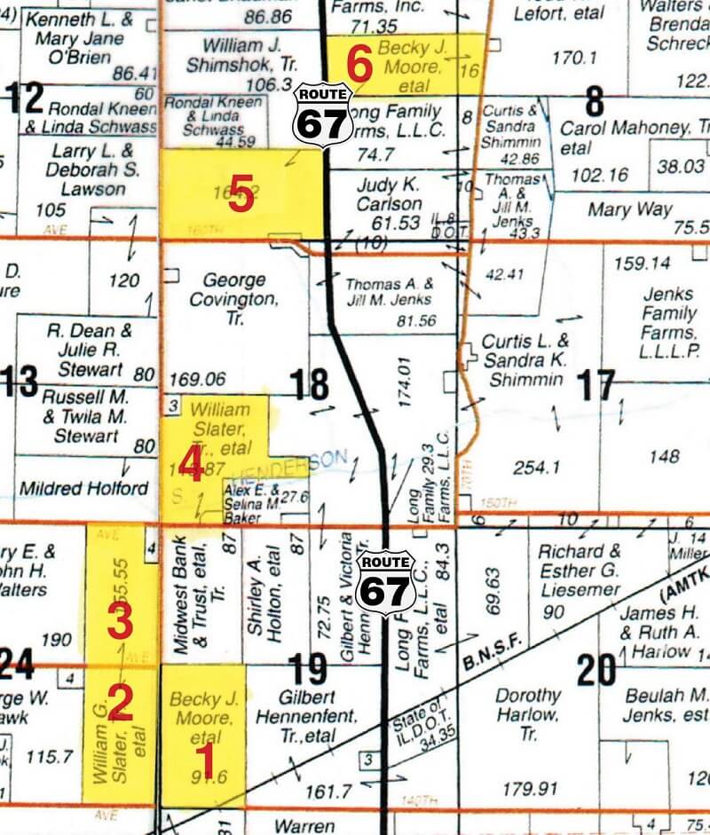 Land Auction 558.43 Surveyed Acres 6 Tracts Warren County, IL