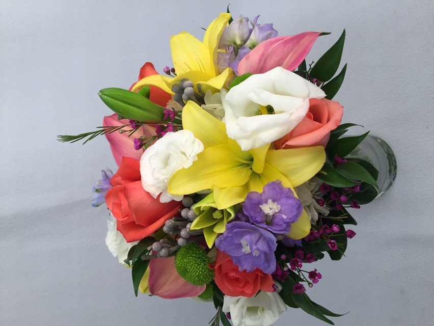 Purple Wedding Flowers, Van Belle florist Courtice, Whitby