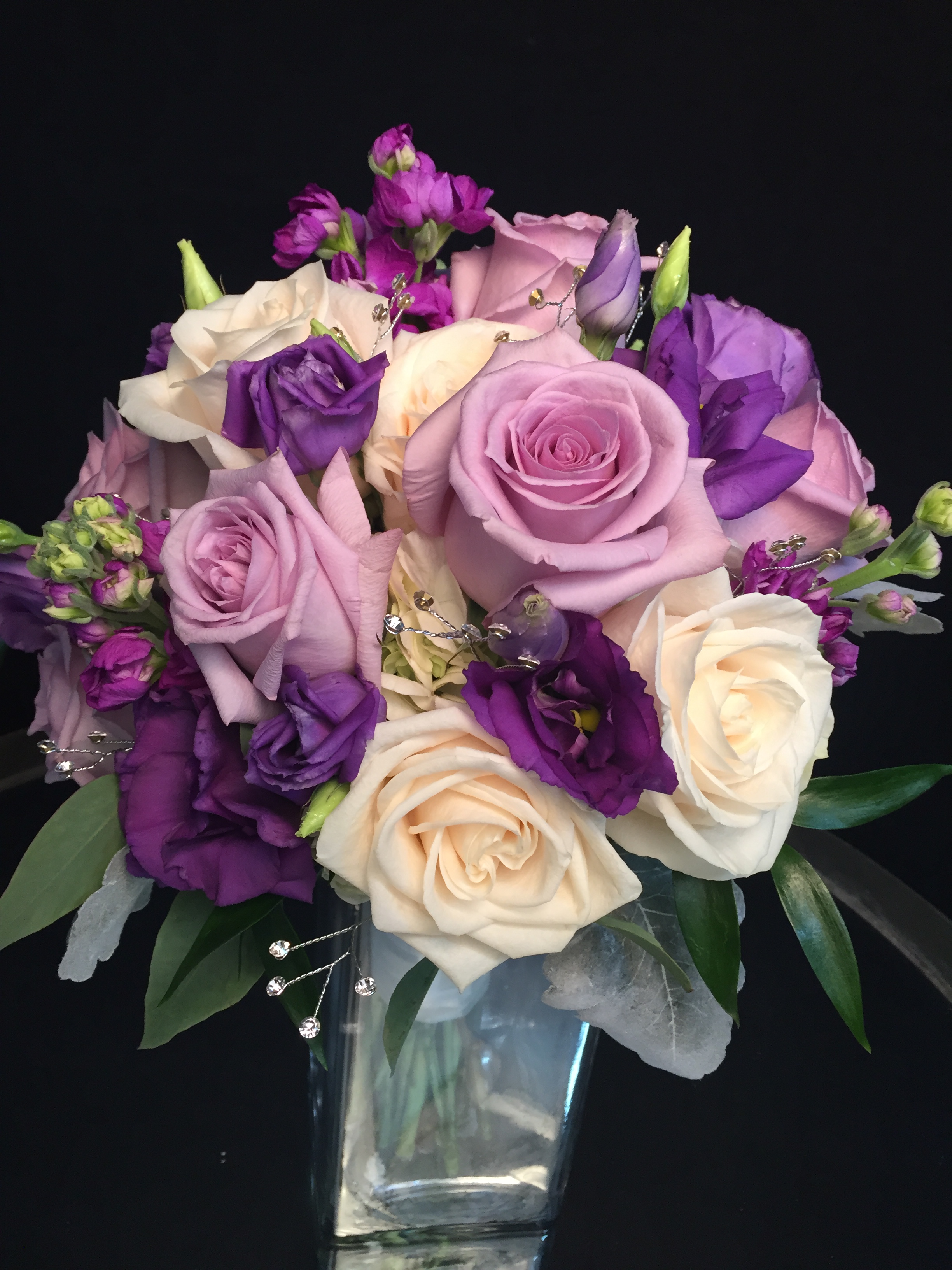 Purple Wedding Flowers, Van Belle florist Courtice, Whitby
