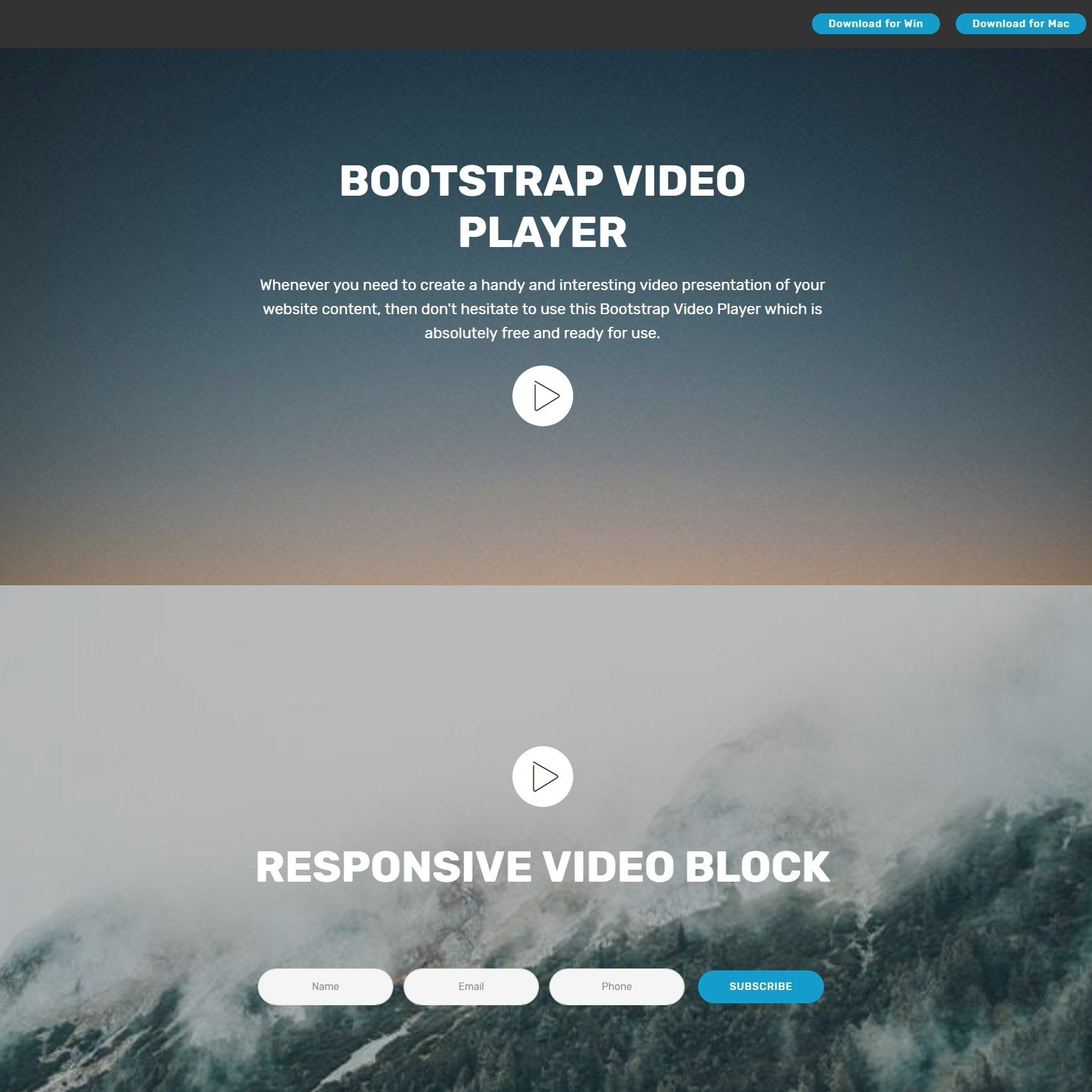 Professional Html Bootstrap Modal Video Backgrounds And Accordion